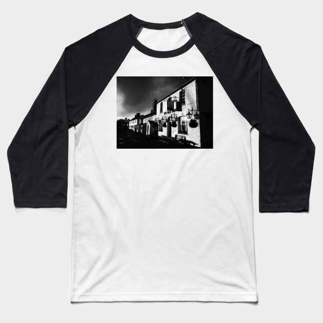 Old Ship Inn, Heybridge - Mono Baseball T-Shirt by newbeltane